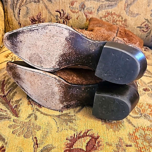 Grizzly Leather Snip Toe Cowboy Boot Ladies 9 1/2 - Picture 6 of 11